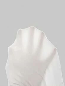ROMWE Avant Beaded Loose Slouchy Draped Neck Women Top - White - View 5