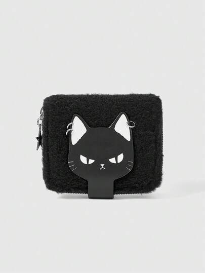 ROMWE Grunge Punk A Yellow Plush Fashionable Cute Portable Change Purse