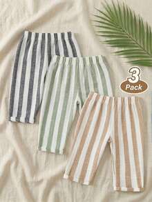 Vintaside Kids Baby Boy Striped Print Casual Pants, Spring/Summer - Multicolor - View 4
