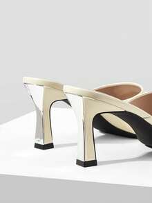 Mnmlis Women's Fashionable Versatile Commuter Heeled Sandals, Summer - Beige - View 4