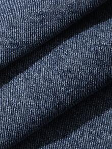 DAZY Women's Pocket Button Casual Versatile Daily Wear Wide Leg Jeans - Blue - View 6