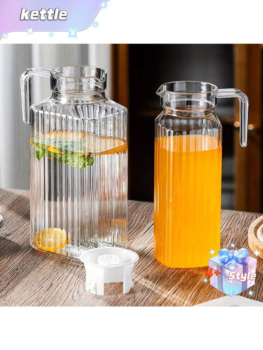 1 buah Botol Air Dingin Tahan Panas Multifungsi - Wadah Penyimpanan untuk Minuman Panas atau Dingin, Teko Kulkas, Wadah Jus, Botol Air, Teko Es Teh atau Teko Susu, Cocok untuk Dapur, Restoran, dan Aktivitas Luar Ruangan seperti Berkemah - MultiWarna - View 1