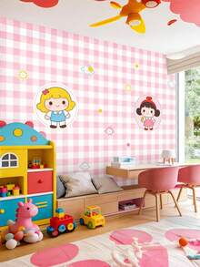 Joivida 1 Roll Of Chessboard-Patterned Carpet For A Girl's Room, Summer Style, Indoor Decor, Bedroom, Bedside, Checkered Carpet, Bedroom. - multicolor - View 2