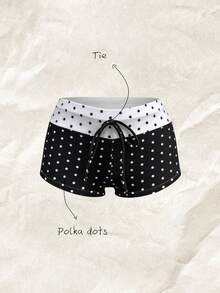Elavelle Women's High Waist Bowknot Printed Bikini Bottom, Spring/Summer - Multicolor - View 1