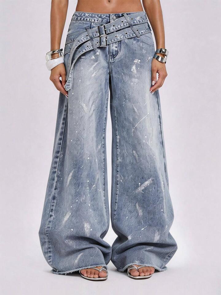 Our Y2K Spring/Summer Fashionable Streetwear Distressed Vintage