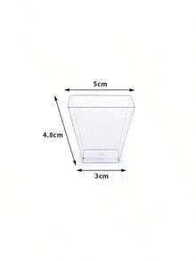 20/30/100个装透明慕斯杯，甜点杯，冰淇淋杯，透明布丁杯，派对婚礼餐饮用品，迷你甜点开胃菜杯，餐厅迷你开胃菜服务杯，适用于派对、婚礼、餐饮、冰淇淋、布丁和食品容器，厨房用品 - 透明 - 查看 2