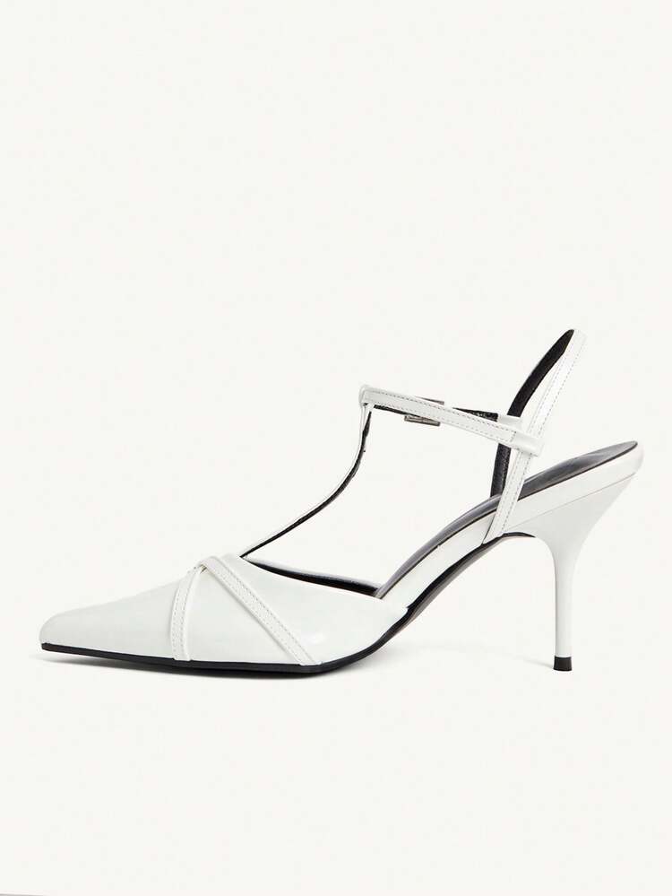 CUCCOO CHICEST Spring And Summer New Style Fashion T-Shaped Ankle Strap Rhinestone Buckle Structure Design Pointed Toe Wine Glass Heel High Platform Waterproof Elegant And Sexy Wine Red Crystal PU Material Women's High Heels Open-Toe Shoes Evening Dress Shoes Date Afternoon Tea Party Valentine's Day Elegant Outfit