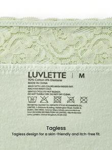 LUVLETTE Bộ 3 quần lót nữ cạp trung, chất liệu cotton mềm mại, viền ren. - Nhiều màu - Xem 7