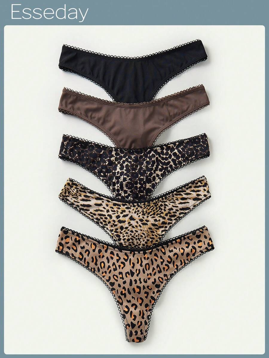 5 chiếc quần lọt khe cạp trễ họa tiết da báo gợi cảm - Nhiều màu - Xem 1