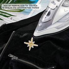 10 Stück Mond & Stern bestickte Aufnäher, DIY Nähapplikationen zur Dekoration von Kleidung, Taschen, Hüten, Jacken - Mehrfarbig - Übersicht 7