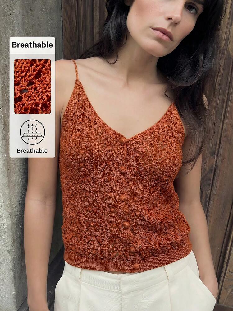 SHEIN Maija MAIJA Top de Malha Ajustada de Gola Redonda de Manga Longa Canelada, Casual