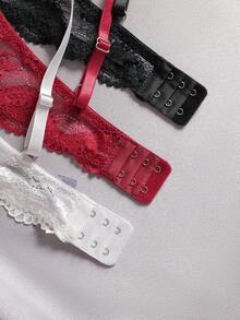 EmpressEnvy 3pcs/Set Bra Renda Wanita Aneka Warna dengan Kawat Penyangga dan Tulang - MultiWarna - View 5