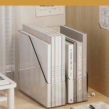 Hộp đựng đồ dùng văn phòng bằng nhựa PET trong suốt, kệ đựng đồ dùng văn phòng đa năng, giá đựng sách và văn phòng phẩm dạng đứng. - Trong sáng - Xem 3