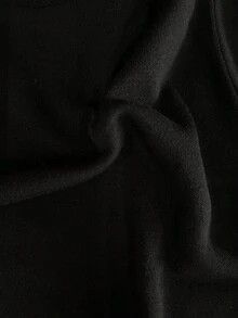 Suéter Hombre Cuello Redondo Color Negro Tejido Fino Minimalista - Negro - Ver 8