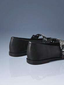 CUCCOO GRLICON 女士，带扣尖头，装饰，平底鞋 - 黑色 - 查看 5