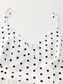 Franclia Sexy Vacation Polka Dot Camisole - White - View 3