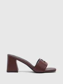 CUCCOO BIZCHIC 女士时尚高跟凉鞋 - 咖啡棕 - 查看 2
