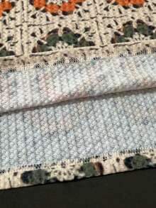 Manfinity CasualCool 时尚男士常规袖短款 Polo 衫，纽扣前襟，波西米亚风图案；男士纯色针织半拉链网眼纹理短袖 Polo 衫；男士针织衫；男士钩针衬衫；男士钩针衬衫；男士钩针衬衫；男士复古衬衫；MerlaDesigns 男女通用多色衬衫；夏季衬衫；钩针方格衬衫；彩色方格钩针衬衫；男士钩针衬衫；彩虹衬衫 - 彩色 - 查看 3