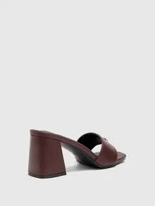 CUCCOO BIZCHIC 女士时尚高跟凉鞋 - 咖啡棕 - 查看 4
