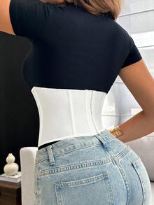 1pc Fish Bone Shaping Chest & Waist Belt - White - View 2