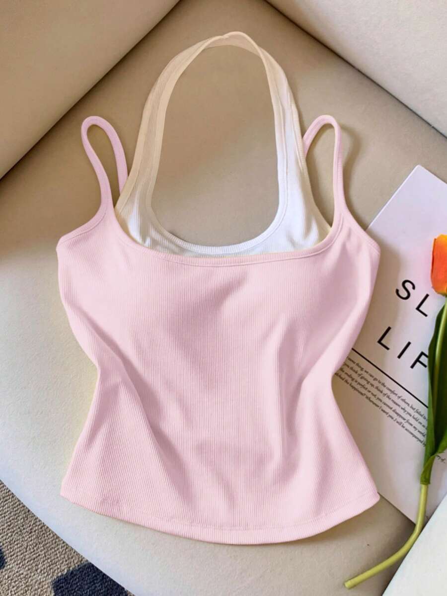 Resyla Women's Casual Sleeveless Slim Fit Tank Top, Suitable For Summer Daily Commute - Multicolor - View 1