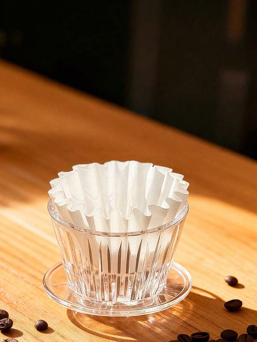 Embudo de café, filtro de café, taza de filtro de café de papel, filtro de café acrílico, accesorio esencial para café preparado a mano - Transparente - Ver 1