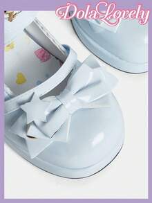 Dola Lovely 女鞋浅蓝色高跟玛丽珍厚底鞋，洛丽塔风、JK风、哥特风、Y2K风 - 藍色星星 - 查看 8
