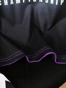 SHEIN 2件套青少年男童运动休闲美式字母印花球衣套装 - 彩色 - 查看 6
