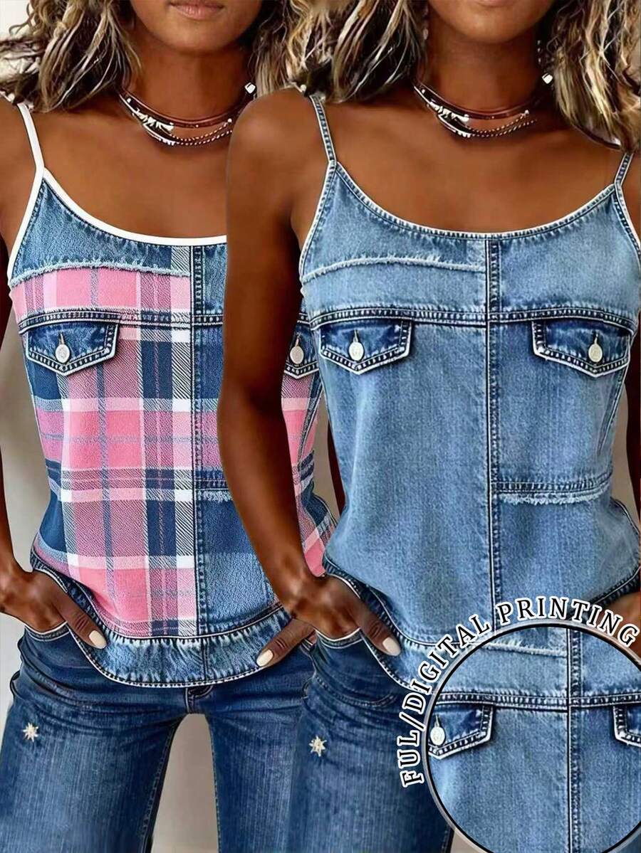 EMERY ROSE Women's Casual Versatile Date & Travel Camisole Top - Multicolor - View 1