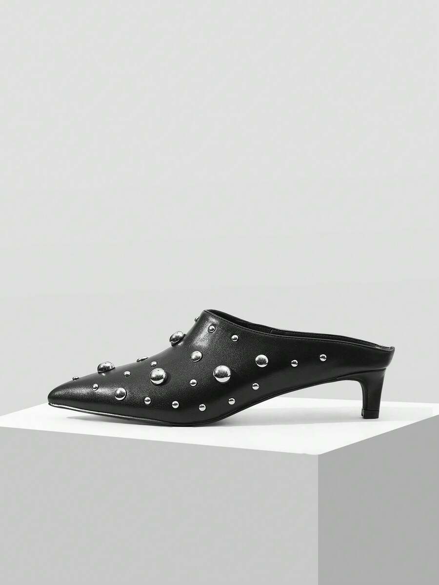 Mnmlis Women Heeled Sandals - Black - View 1