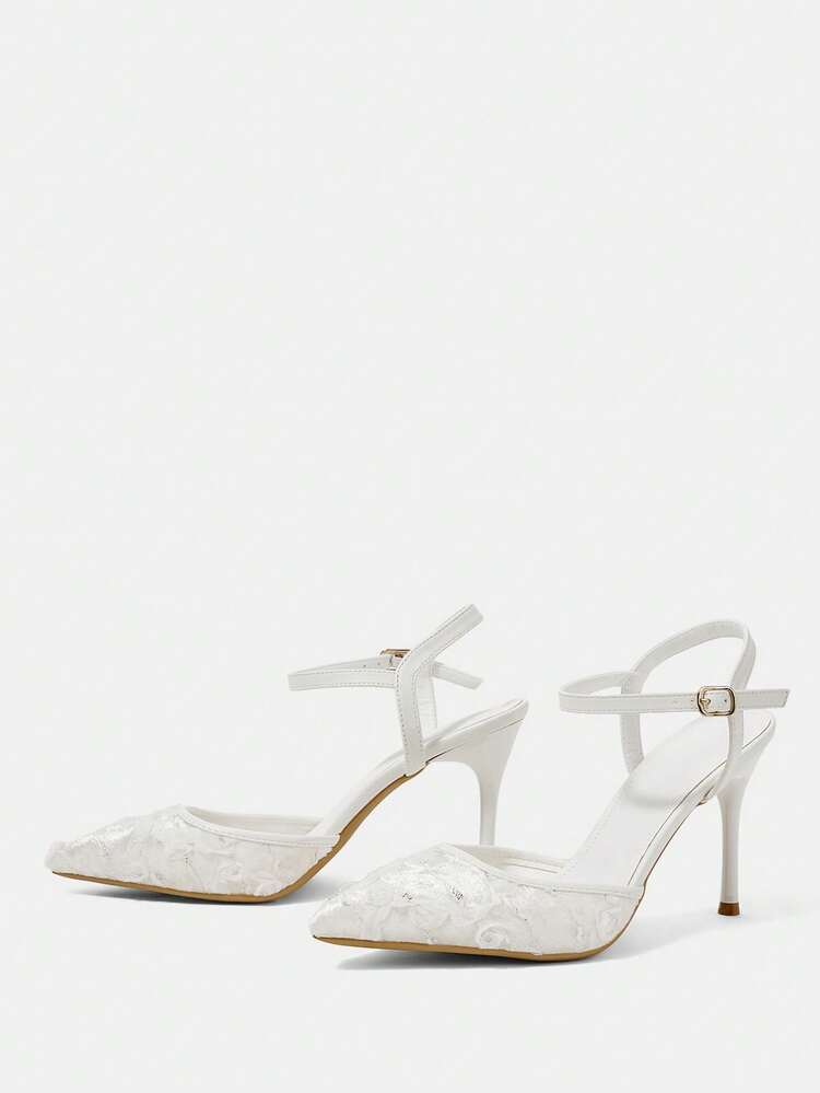 CUCCOO HITCHD Women Shoes New French Sexy Closed Toe High Heels Fashion Low Vamp Stiletto After Mixed Dress Party Bridal Wedding Shoes