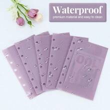 5pcs A6/A7 Binder Devider Bags, Left Opening Index Pages, Tickets/Money/Banknotes Holder Bags, Waterproof PP Organizer Bags Back To School - Multicolor - View 8