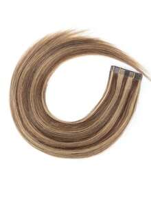 Extensiones de cabello humano con cinta de PU, sin pegamento, cinta adhesiva, piel sintética de PU sin costuras, 40G-50G, para cabello fino, con clips, cintas y microenlaces cosidos previamente - S4-27 - Ver 20