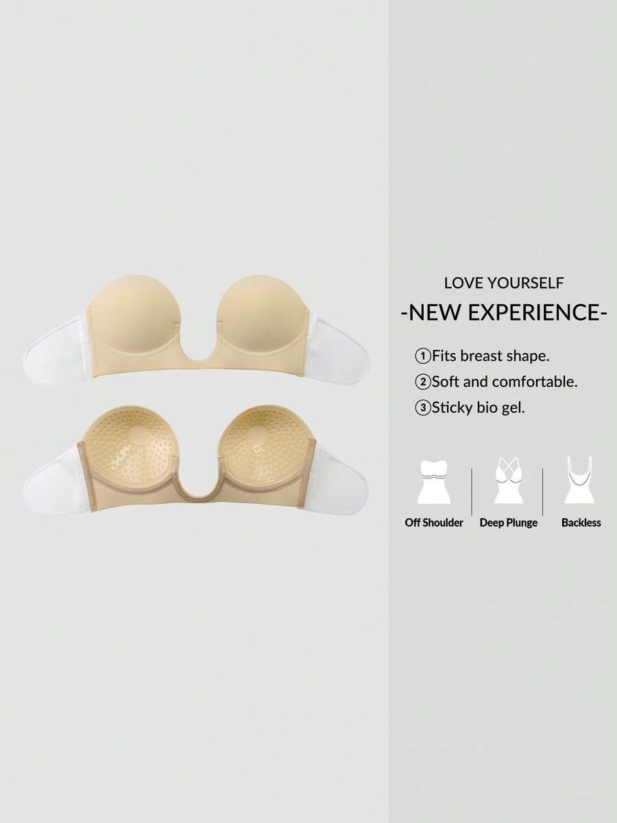 SHAPORA 1 Cặp Áo Ngực Dán Nữ, Bionic Skin - Màu be - Xem 1