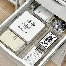 Caja de almacenamiento de cosméticos y cuidado de la piel, organizador de cajones de varios tamaños, ideal para escritorios, dormitorios, habitaciones de estudiantes y almacenamiento de papelería - transparente - Ver 7