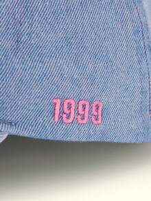 Popjeli Boné de beisebol jeans ajustável casual unissex, coroa macia, circunferência de cabeça grande, estilo retrô, adequado para primavera e verão - Multicolorido - Ver 4