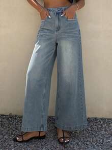 Livesso 女士牛仔裤 - 藍色 - 查看 1