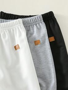 3件套男婴/男女通用休闲百搭运动裤、休闲裤、运动裤、校服裤、儿童慢跑裤，适合秋夏季穿着 - 彩色 - 查看 4