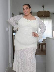 Pretty and Ole Robe côtelée imprimée de fleurs jacquard de style vintage romantique pour femmes grandes tailles, vêtements pour femmes en automne, robe en tissu jacquard, robe crème, robe de soirée longue, robe pour invité de mariage d'automne, robe de mariée, robe élégante, robe fluide, robe pour rendez-vous galant - Nude - Voir 4