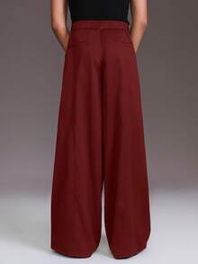 STYNVO Men's Solid Color Casual Pants - Dark Red - View 2