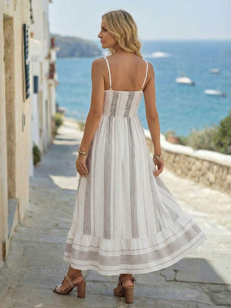 Women's Vacation Striped Casual Spaghetti Strap Dress Sun Dresses For Women Vacation Picnic Dresses For Women Elegant Summer Dresses For Women European Summer Dress Summer Dresses For Women Summer Outfits For Women Beach Dress Vacation Dresses Vacation Outfits For Women Holiday Outfits For Women Summer Holiday Outfits Dresses For Holiday