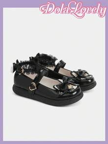 Dola Lovely Sapatos femininos pretos estilo Mary Jane, mocassins com fivela, sapatilhas formais/de trabalho com sola macia. - Combinação de cor preta - Ver 8