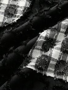 AXEPEAK Men's Plaid Patchwork Short Sleeve Single-Breasted Casual Shirt - Grey - View 7