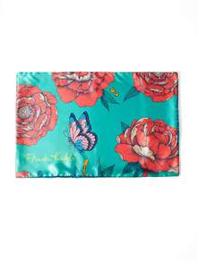 Frida Kahlo X SHEIN Green Satin Pillowcase Set, A Set Of 2, Comfortable And Soft, Pattern Printing, Multi-Size Can Be Selected, Suitable For Various Pillows, Machine Washable - Dark Green - View 7