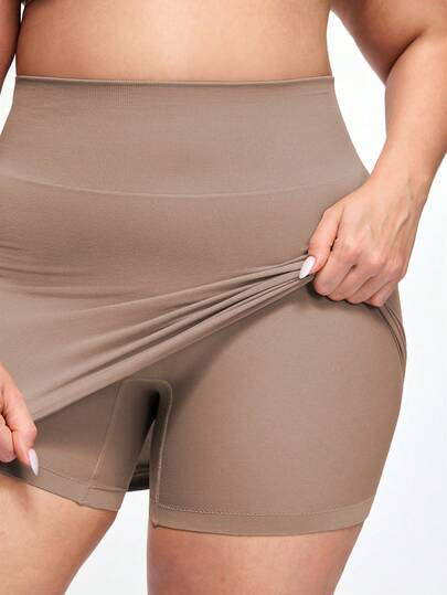 SHAPORA Falda ajustada de cintura alta sin costuras con pantalones cortos de , falda ajustado ajustada y sexy, vestido moldeador que levanta y da forma a la cintura