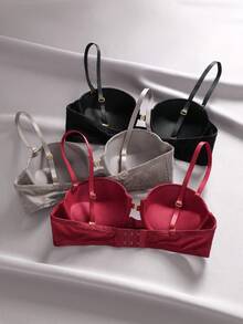 EmpressEnvy Bộ 3 áo ngực có gọng thêu ren dành cho nữ, chất lượng cao. - Nhiều màu - Xem 2