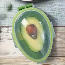 1PC Reusable Avocado Keeper Storage Container - Plastic Flip Top Fresh Pod For Avocado, Multipurpose, Dishwasher Friendly, Rectangle Shape, No Electricity Required - Green - View 8