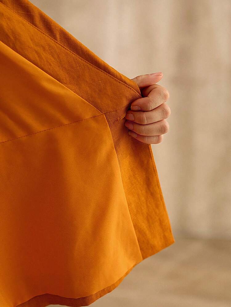 WOMEN'S LINEN SLEEVELESS BLAZER VEST TOP WITH DECORATIVE SHAWL COLLAR