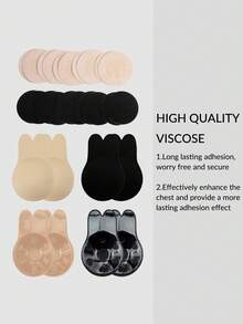 SHAPORA 2套+10件装女士自粘式聚拢文胸 - 彩色 - 查看 1