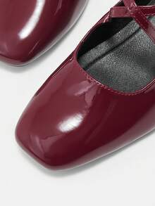 CUCCOO CURVES Breite Füße verbreiterte dünne Damenschuhe, geeignet für breite dicke Füße, dicke Absätze, High Heels, dünne und dicke Damenschuhe in Übergrößen - Bordeaux - Übersicht 4